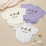 Personalizzato Germano Reale Baby Bubble Bodysuit con nome Caccia Buddy Outfits Baby Shower Gift per i neonati Nuovi Genitori