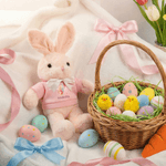 Personnalisé Aquarelle Cartoon Rabbit Initial T-shirt Peluche Bunny Jouet en peluche avec nom Cadeau de Pâques pour nouveau-nés enfants