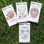 Personalized Baseball Football Softball Set of 2 Cross Prayer Bag Tag with Name Game Day Team Gift for Christian Athlete Sports Lover