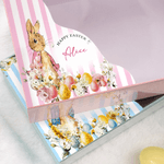 Personalized Cute Peter Rabbit Easter Party Box with Name and Clear Lid Treat Tray Daily Use Easter Gift for Girls Boys