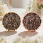 Personalised Star Couple Photo Commemorative Lucky Coin with Text and Name Wedding Birthday Anniversary Gift for Couples