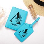 Etiquette de bagage personnalisée en cuir PU avec nom Accessoires de voyage Cadeau de fin d'études pour les amis et les enfants