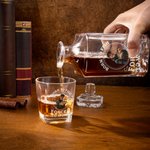 Personalised Born to Fish Photo Whiskey Decanter with Name Birthday Anniversary Gift for Whiskey Lover