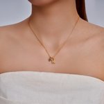 Personalizada Inicial Colgante Collar con Corazón Birthstone Dainty Joyería Aniversario Cumpleaños Regalo para Mujeres