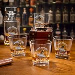 Personalised Born to Fish Photo Whiskey Decanter with Name Birthday Anniversary Gift for Whiskey Lover