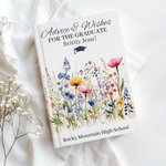 Personalised Wildflowers Graduation Advice Wishes Journal Notebook with Name and 100 Lined Pages Party Decoration Favor Graduation Gift for Graduates