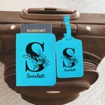 Etiquette de bagage personnalisée en cuir PU avec nom Accessoires de voyage Cadeau de fin d'études pour les amis et les enfants