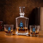 Personalised Ice Hockey Character Whiskey Decanter Glasses with Name Father's Day Birthday Gift for Ice Hockey Players Whiskey Lovers