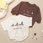Personalizzato Germano Reale Baby Bubble Bodysuit con nome Caccia Buddy Outfits Baby Shower Gift per i neonati Nuovi Genitori