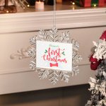 Cane personalizzato primo Natale fiocco di neve Ornamento albero di Natale Decor regalo per gli amanti del cane Cane mamma cane papà