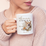 Personalized Paw Print Photo Ceramic Coffee Mug with Name Daily Use Memorial Sympathy Pet Loss Gift for Pet Owners