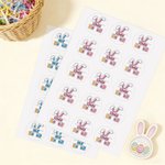 Personalized Cute Easter Bunny Ears Waterproof Stickers with Name Easter Day Gift Decoration Party Favors for Kids