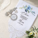 Idag en vacker brud Imorgon en kärleksfull fru Alltid min underbara dotter -- Personlig graverad bukett Charm Brosch