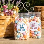 Personalized Cute Easter Bunny Ears Waterproof Stickers with Name Easter Day Gift Decoration Party Favors for Kids