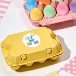 Personalized Cute Easter Bunny Ears Waterproof Stickers with Name Easter Day Gift Decoration Party Favors for Kids