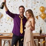 Personalizzato a pois birra amore cuore foto cravatta morbida accessorio novità festa del papà compleanno anniversario regalo per nonno papà uomo