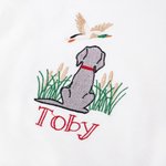 Personalised Embroidered Mallard Dog 100% Cotton Baby Bodysuit with Name Baby Shower Birthday Gift for Babies Newborns