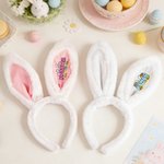Personalized Easter Eggs Carrot Cute Rabbit Ears Headband with Name Easter Day Gift for Kids Family