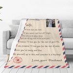 Personalised Love Letter Blanket Romantic Photo Anniversary Birthday Gift for Wife Husband