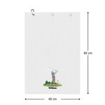 Serviette de golf personnalisée avec nom et personnage cartoon brodés - Accessoire de sport - Cadeau d'anniversaire pour les amateurs de golf