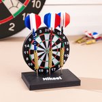 Personlig 3D-tryckt darttavlemönster darthållare med text och bas för 3 darts skrivbordsdekor födelsedagspresent för dartälskar