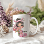 Personalised Cartoon Nurse Easter Eggs 11 oz 15 oz Ceramic Mug with Name and Occupation Easter Appreciation Gift for Nurse Healthcare Worker