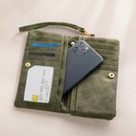 Personalized Ballet Girl Dancer Birth Flower PU Leather Wristlet Wallet with Name Daily Use Birthday Gift for Ballet Dancer Lover