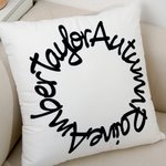 Personalized Circle 3-5 Names Soft Throw Pillow Cover Home Decor Birthday Mother's Day Father's Day Gift for Family