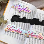Personalized Watercolor Flower Magnetic Bookmark Clip with Name Reading Essentials Book Club Birthday Gift for Book Lovers Bookworms