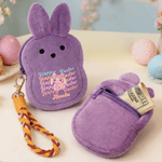 Personalized Cute Bunny Plush Coin Purse Wallet with Name and Wrist Strap Easter Basket Stuffers Easter Party Favor Gift for Kids