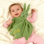 Personalised Healthcare Bunny Knitted Soft Baby Security Blanket with Embroidered Name Birthday Baby Shower Gift for Newborn New Mom