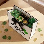 Personalised Four-Leaf Clover Pattern Gift Bag with Name Set of 3 St. Patrick's Day Gift for Family Friends