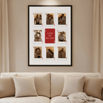 Personalized Playing Card Couple Photos Poster Painting Framed Painting with Initial and Text Valentine's Day Anniversary Gift for Couples Newlyweds