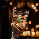 Personalized Cartoon Sporty Style Character Whiskey Decanter with Name Bar Accessory Game Day Gift for Man Woman Sports Lover