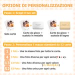 Carte da gioco personalizzate con foto, nome e data - Regalo per anniversari di matrimonio e compleanni per coppie, amici e famiglia