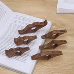 Personalized Lazy Cat Wooden Thumb Page Holder with Pattern Reading Assistant Birthday Gift for Book Lover