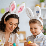 Personalized Monogram Easter Rabbit Ears Celebratory Hairband with Letter Birthday Easter Party Gift for Kids Girls Boys