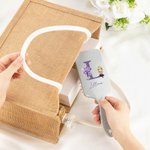 Personalized Birth Flower Bouquet Initial Cartoon Character Long Handle Paddle Brush with Name and Ribbon Birthday Wedding Gift for Women