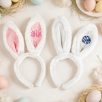 Personalized Monogram Easter Rabbit Ears Celebratory Hairband with Letter Birthday Easter Party Gift for Kids Girls Boys