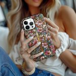 Personalisierte Cross Floral Glasmalerei Telefon Fall mit Brief für iPhone Samsung Jahrestag Geburtstag Geschenk für Freund Familie Frau