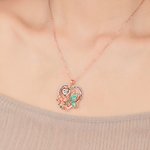 Personalized Butterfly Birth Flower Birthstone Necklace with Name Dainty Jewellery Remembrance Memorial Sympathy Gift for Women