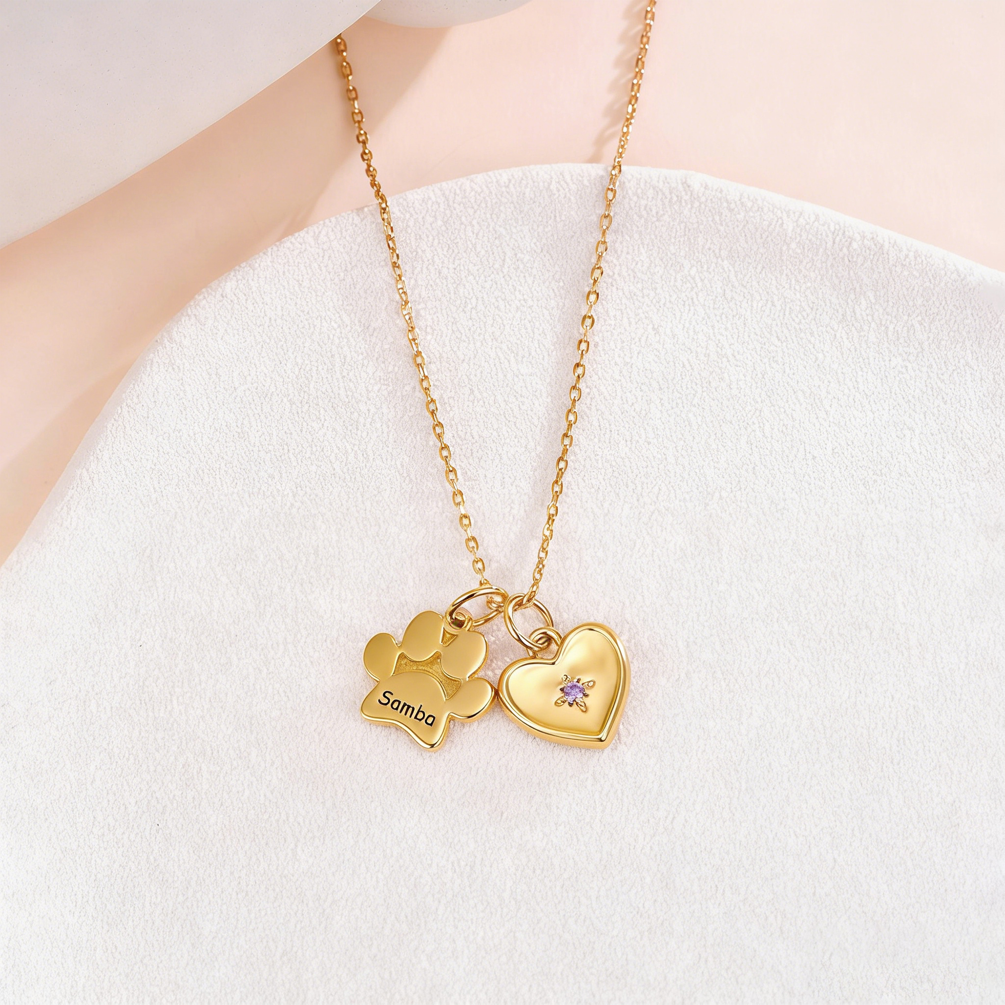 Collier personnalisé avec nom en forme de coeur Cadeau commémoratif pour les propriétaires d'animaux de compagnie