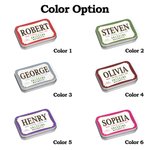 Mini tablero de ajedrez de viaje magnético personalizado con nombre Pequeño juego de bolsillo portátil Regalo de cumpleaños de camping para los amantes del ajedrez