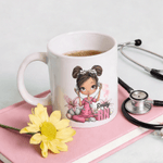 Personalised Cartoon Nurse Easter Eggs 11 oz 15 oz Ceramic Mug with Name and Occupation Easter Appreciation Gift for Nurse Healthcare Worker
