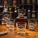 Personalized Born to Fish Photo Whiskey Hexagonal Decanter with Father's Day Birthday Gift for Husband Fishing Lovers