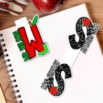 Personalized Stationery Initial Design Magnetic Bookmark Clip with Name Teacher Appreciation Back to School Gift for Teachers Students Kids