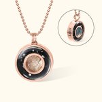 Personalized Crystals Life Flower Necklace Engraved with Text Birthday Gift Anniversary for Her