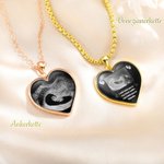 Personalisierte herzförmige Ultraschall-Halskette mit Text Erinnerungsstück Baby Geburt Muttertag Geschenk für Mama