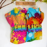 Personalisierte bunte Graffiti-Stil schnell trocknen Hooded Strandtuch mit Farbverlauf Regenbogen Name Reise Verwendung Sommer Urlaub Geburtstag Geschenk für Kinder