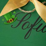 Personalised Four-Leaf Clover Pattern Gift Bag with Name Set of 3 St. Patrick's Day Gift for Family Friends